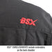 Embellishments include embroidery on the back shoulder — Black Stallion WF3530-BK work shirt